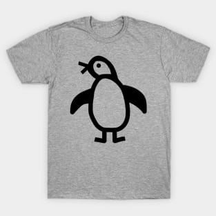 Cute Animals Minimal Penguin Portrait T-Shirt